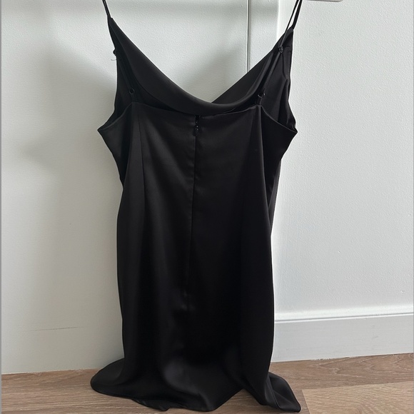 Black Mini Silk Dress - Picture 2 of 2